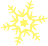 雪の結晶-黄色