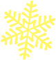 雪の結晶-黄色