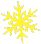 雪の結晶-黄色